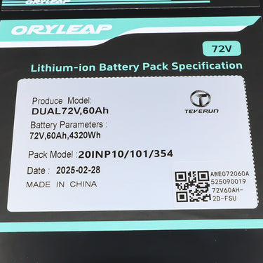 72V 60Ah Battery for Fighter Supreme 7260R